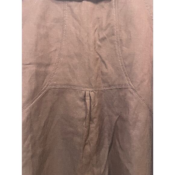 Larry Levine Women’s Brown Linen Blend Jacket Size L 3/4 Sleeve Collared Blazer - Picture 4 of 8